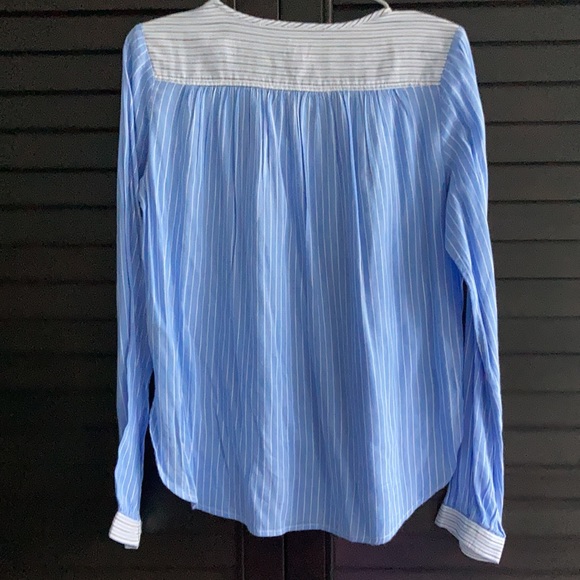 Collarless Button Down Shirt - Picture 2 of 9